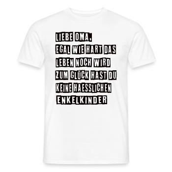Beste Oma Oma Und Opa Oma Enkelkinder - Männer T-Shirt - Weiß - Vorne - AI Model Male 178 dark (178cm)