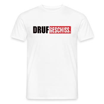 Druf Geschiss Saarland Saar Saarländisch - Männer T-Shirt - Weiß - Vorne - AI Model Male 178 dark (178cm)