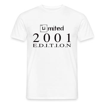 Limited Edition 2001 - Männer T-Shirt - Weiß - Vorne - AI Model Male 178 dark (178cm)