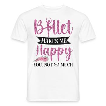 Ballet Dancer Dance Girl Ballerina - Männer T-Shirt - Weiß - Vorne - AI Model Male 178 dark (178cm)