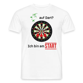 Bock auf Dart ich bin am Start - Männer T-Shirt - Weiß - Vorne - AI Model Male 178 dark (178cm)