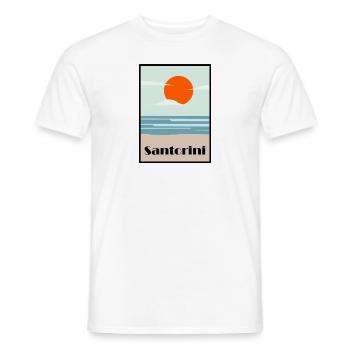 Santorini See Meer art deco - Männer T-Shirt - Weiß - Vorne - AI Model Male 178 dark (178cm)