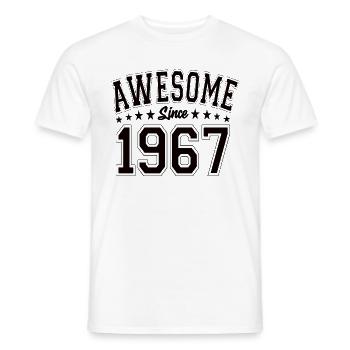 Génial depuis 1967 Anniversaire 1967 Millésime 1967 - T-shirt homme - blanc - Devant - AI Model Male 178 dark (178cm)