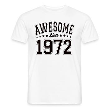 Génial Depuis 1972 Anniversaire 1972 Millésime 1972 - T-shirt homme - blanc - Devant - AI Model Male 178 dark (178cm)