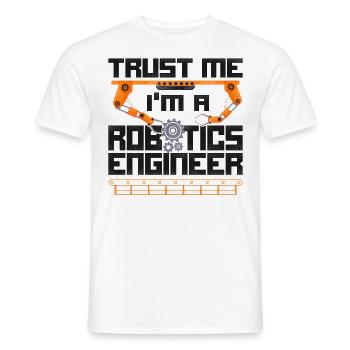 Robot Robotics Engineer Vintage - Männer T-Shirt - Weiß - Vorne - AI Model Male 178 dark (178cm)