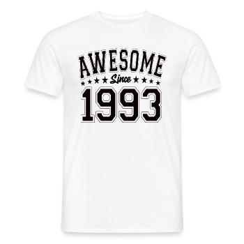 Awesome Since 1993 Birthday 1993 Vintage 1993 - Men's T-Shirt - white - Front - AI Model Male 178 dark (178cm)