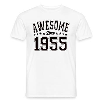 Génial depuis 1955 Anniversaire 1955 Millésime 1955 - T-shirt homme - blanc - Devant - AI Model Male 178 dark (178cm)