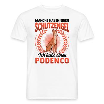Podenco mein Schutzengel spanischer Podenco - Männer T-Shirt - Weiß - Vorne - AI Model Male 178 dark (178cm)