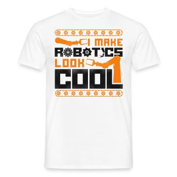 Ingénieur Robotique Robot Vintage I - T-shirt homme - blanc - Devant - AI Model Male 178 dark (178cm)