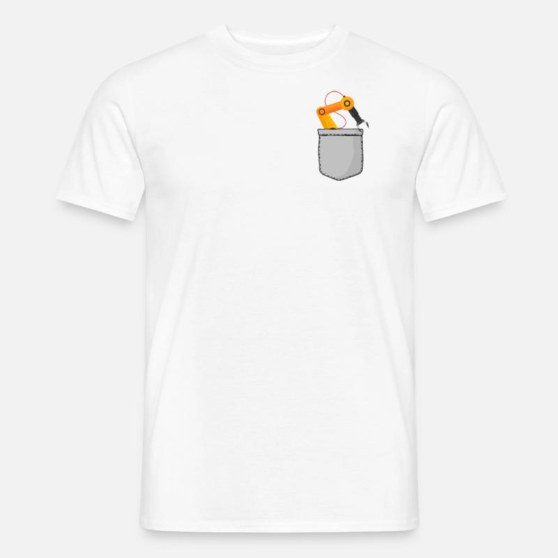 Robot Robotics Engineer Pocket - Men’s T-shirt - white