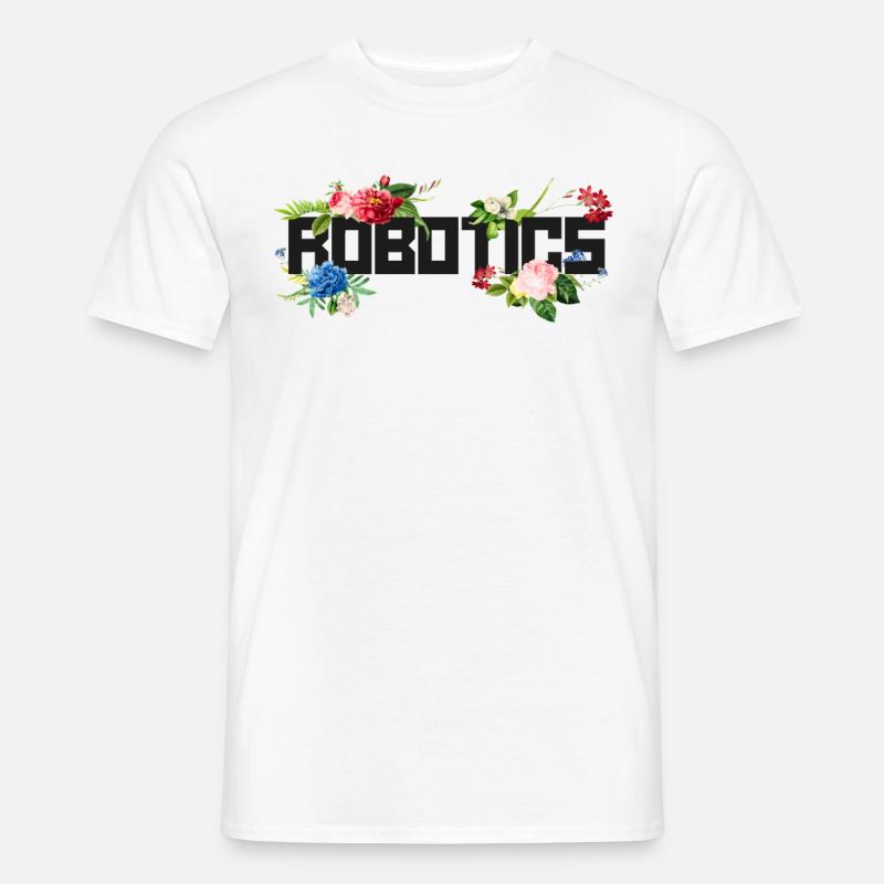 Robot Robotics Engineer Flower - Männer T-Shirt - Weiß