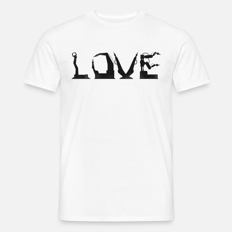 Robot Robotics Engineer Love - Men’s T-shirt - white