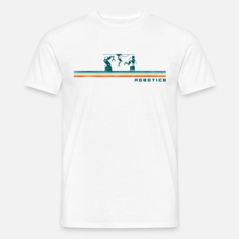 Robot Robotics Engineer Retro - Men’s T-shirt - white
