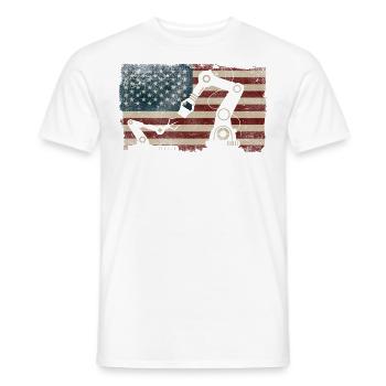 Ingénieur en robotique robotique américain - T-shirt homme - blanc - Devant - AI Model Male 178 dark (178cm)
