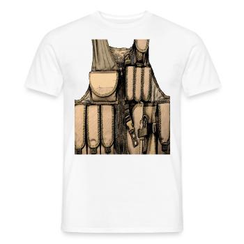 Gilet imprimé beige - T-shirt homme - blanc - Devant - AI Model Male 178 dark (178cm)