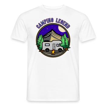 Camping Legend Legend Alcove Motorhome Driver - Men's T-Shirt - white - Front - AI Model Male 178 dark (178cm)