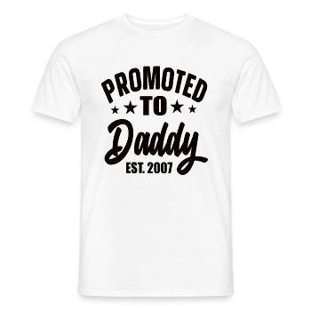 Promu à papa est 2007 - T-shirt homme - blanc - Devant - AI Model Male 178 dark (178cm)
