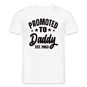 Promoted To Daddy Est 1963 - Men's T-Shirt - white - Front - AI Model Male 178 dark (178cm)