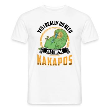 Kakapo need all this New Zealand parrot - Men's T-Shirt - white - Front - AI Model Male 178 dark (178cm)
