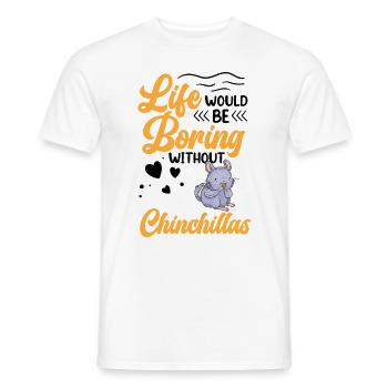 Alésage sans chinchilla rongeur chinchilla - T-shirt homme - blanc - Devant - AI Model Male 178 dark (178cm)