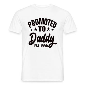 Promu à papa est 1990 - T-shirt homme - blanc - Devant - AI Model Male 178 dark (178cm)