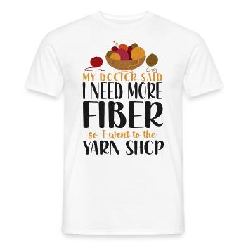 Tricoter Tricoter Mon médecin a dit que je - T-shirt homme - blanc - Devant - AI Model Male 178 dark (178cm)