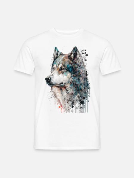 Siberian Husky 03 - Männer T-Shirt - Weiß