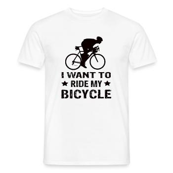Rennrad I Want To Ride My Bicycle - Männer T-Shirt - Weiß - Vorne - AI Model Male 178 dark (178cm)