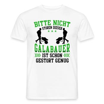 Galabauer nicht stören Gartenbau Galabau - Männer T-Shirt - Weiß - Vorne - AI Model Male 178 dark (178cm)