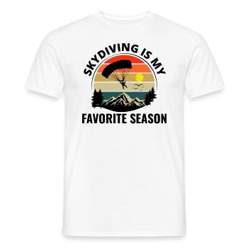 Skydiving Parachute Skydive Skydiver Parachuting - Men's T-Shirt - white - Front - AI Model Male 178 dark (178cm)