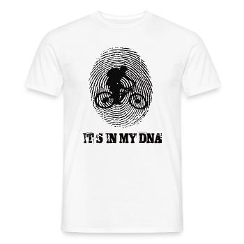 Mountainbike Its In My Dna - Men's T-Shirt - white - Front - AI Model Male 178 dark (178cm)