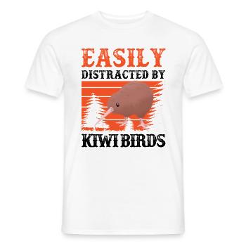 Kiwi Vogel abgelenkt durch Neuseeland Kiwi - Männer T-Shirt - Weiß - Vorne - AI Model Male 178 dark (178cm)