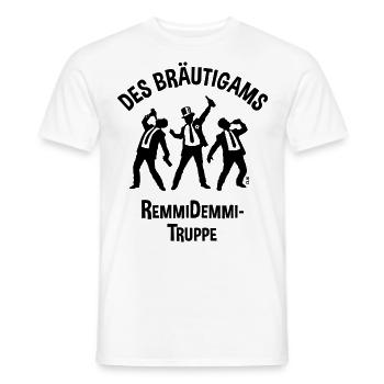 Des Bräutigams Remmidemmi-Truppe (JGA Bier Team B) - Männer T-Shirt - Weiß - Vorne - AI Model Male 178 dark (178cm)