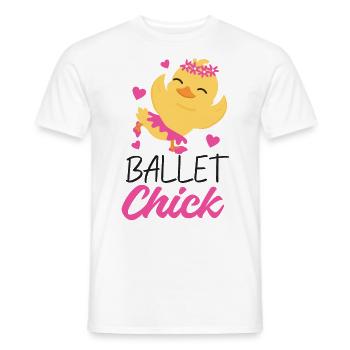 Ballet Danseuse Danse Ballerine - T-shirt homme - blanc - Devant - AI Model Male 178 dark (178cm)