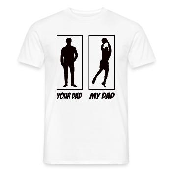 Your Dad My Dad Basketball Papa - Men's T-Shirt - white - Front - AI Model Male 178 dark (178cm)