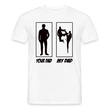Your Dad My Dad Martial Arts Dad - Men's T-Shirt - white - Front - AI Model Male 178 dark (178cm)