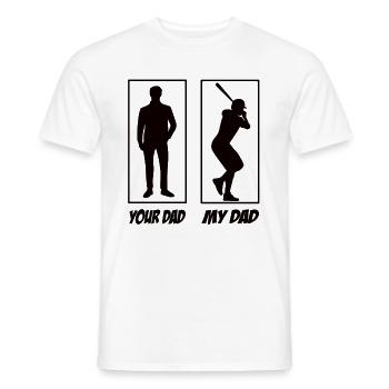 Ton père mon père Baseball Papa - T-shirt homme - blanc - Devant - AI Model Male 178 dark (178cm)
