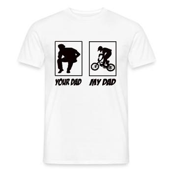 Ton papa mon papa bmx papa - T-shirt homme - blanc - Devant - AI Model Male 178 dark (178cm)