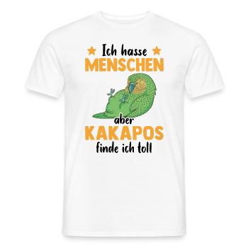Kakapo finde ich toll flugunfähiger Papagei Kakapo - Männer T-Shirt - Weiß - Vorne - AI Model Male 178 dark (178cm)
