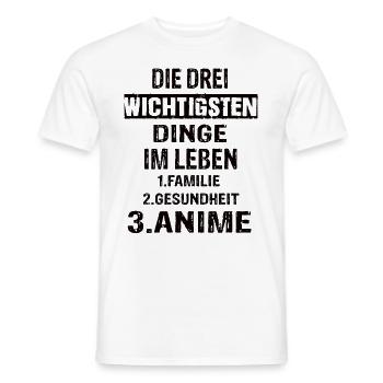 Anime - Männer T-Shirt - Weiß - Vorne - AI Model Male 178 dark (178cm)