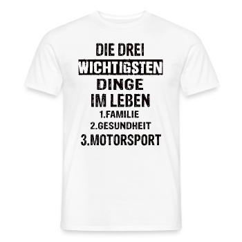 Motorsport - Männer T-Shirt - Weiß - Vorne - AI Model Male 178 dark (178cm)