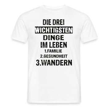 Wandern - Männer T-Shirt - Weiß - Vorne - AI Model Male 178 dark (178cm)