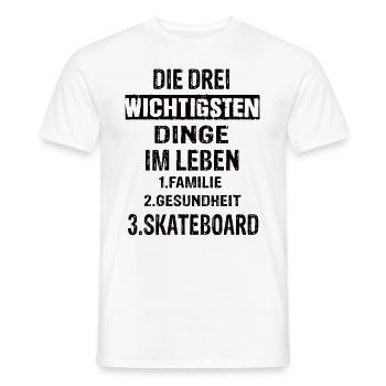 Skateboard - Männer T-Shirt - Weiß - Vorne - AI Model Male 178 dark (178cm)