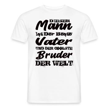 Vater und Bruder - Männer T-Shirt - Weiß - Vorne - AI Model Male 178 dark (178cm)