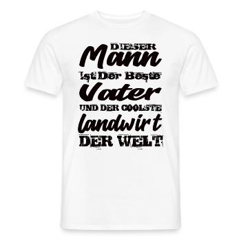 Vater und Landwirt - Männer T-Shirt - Weiß - Vorne - AI Model Male 178 dark (178cm)