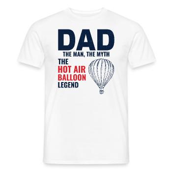 Hot Air Ballooning Hopper Balloon Dad Balloonist - Men's T-Shirt - white - Front - AI Model Male 178 dark (178cm)