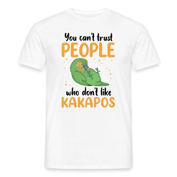 Kakapo do not trust flightless parrot Kakapo - Men's T-Shirt - white - Front - AI Model Male 178 dark (178cm)