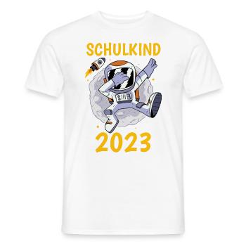 Einschulung 2023 Schulkind Astronaut - Männer T-Shirt - Weiß - Vorne - AI Model Male 178 dark (178cm)