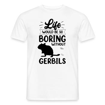 Alésage sans rongeur gerbille Gerbille - T-shirt homme - blanc - Devant - AI Model Male 178 dark (178cm)