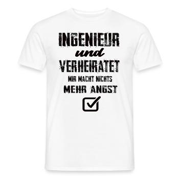Ingenieur und Verheiratet - Männer T-Shirt - Weiß - Vorne - AI Model Male 178 dark (178cm)
